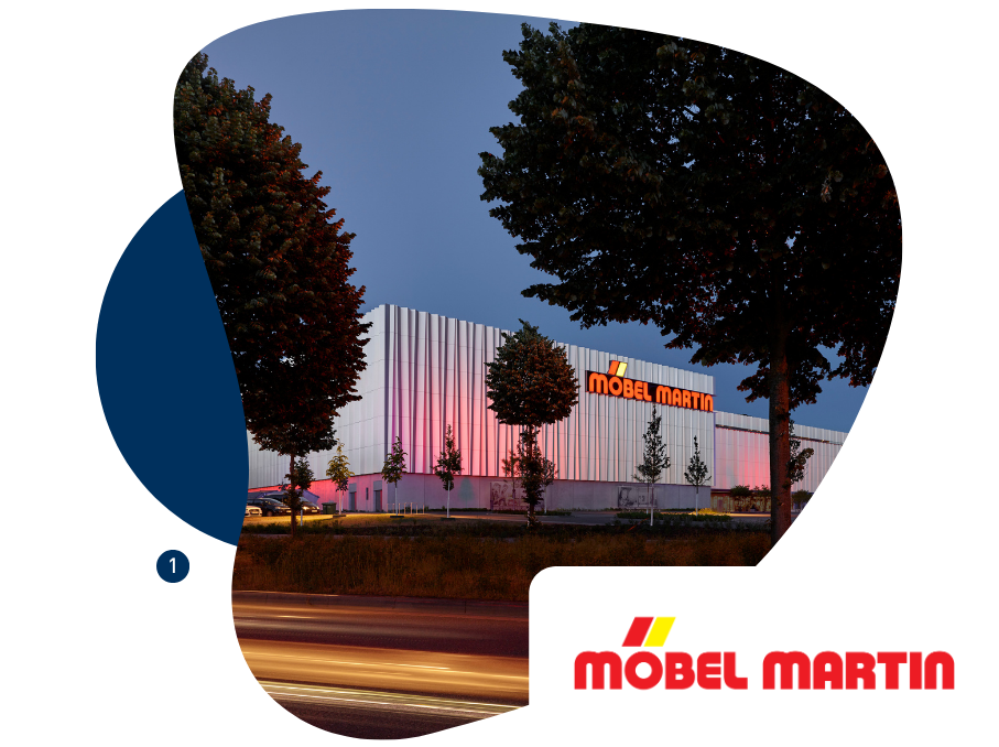 Möbel Martin als grösstes Möbel-Einzelhandelsunternehmen in Südwestdeutschland ist Kunde von Communardo (Bild (C) Thomas Müller Ivan Reimann Architekten)