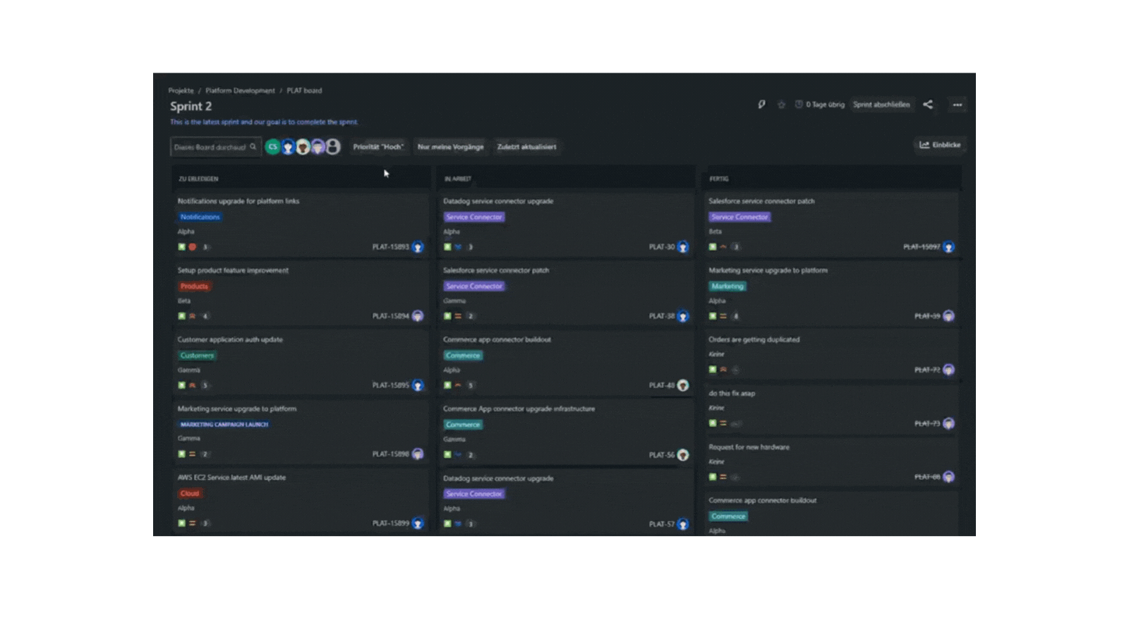 Sélectionner un filtre rapide Jira