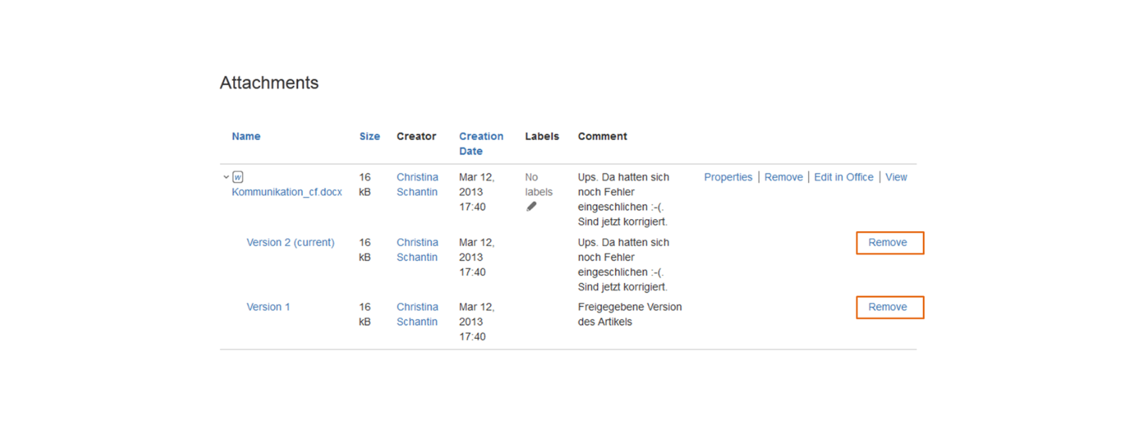 Supprimer les versions des pages avec Atlassian Confluence 5.0 pour plus de clarté et de sécurité
