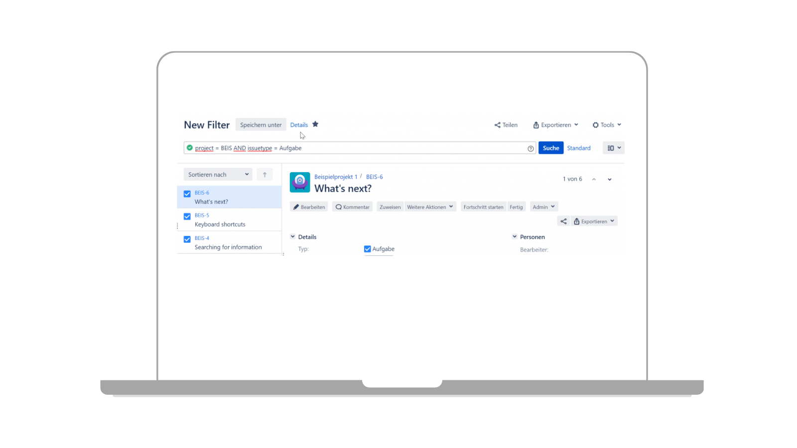 JQL Suche in Jira