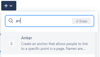 Anker Makro in Confluence