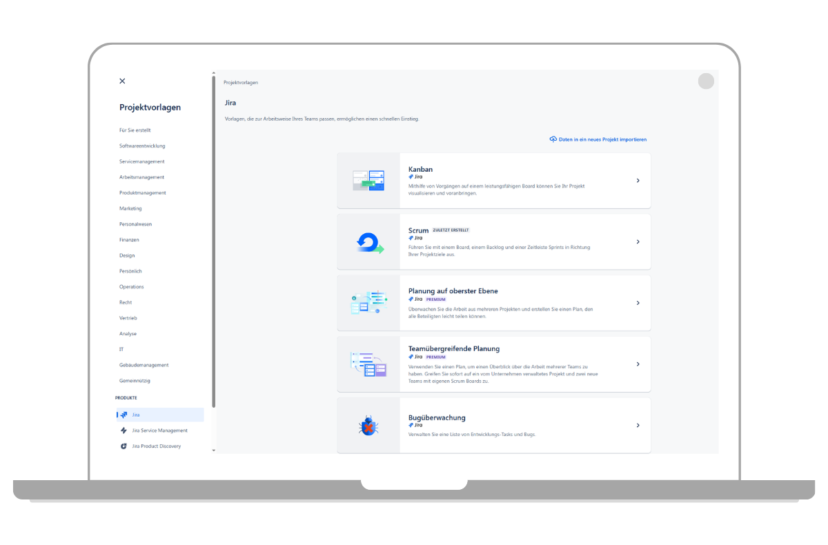Jira Cloud project templates