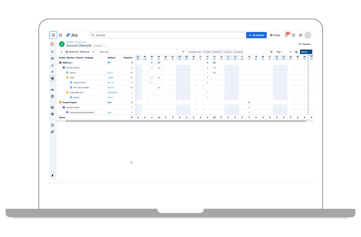 Record all expenses in Jira in an overview by project, user or account