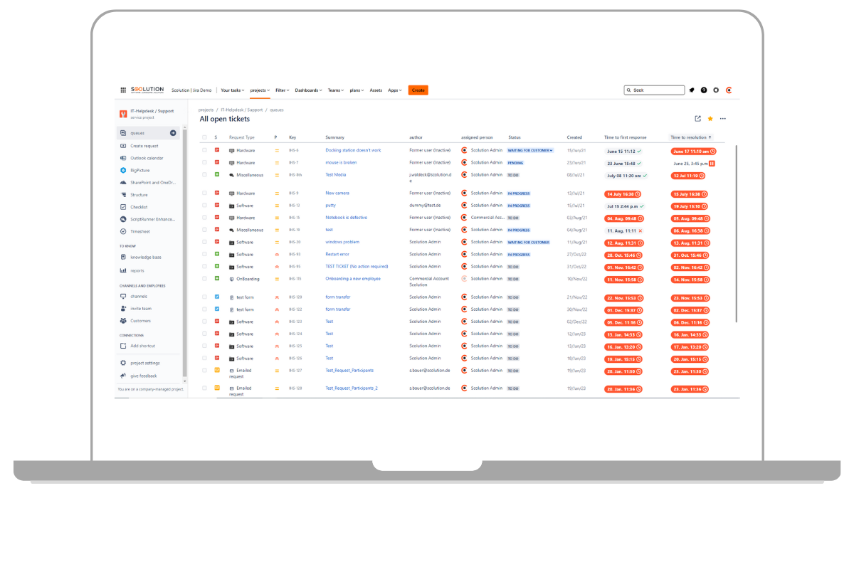 Jira Service Management Agent View