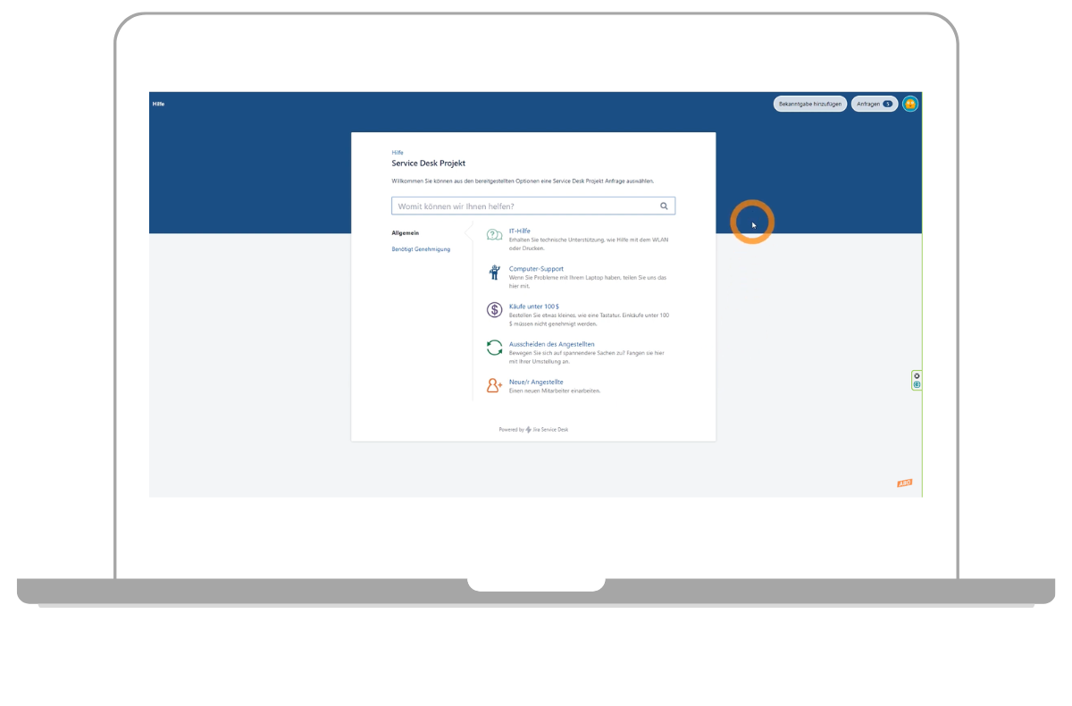 Jira Service Management customer portal