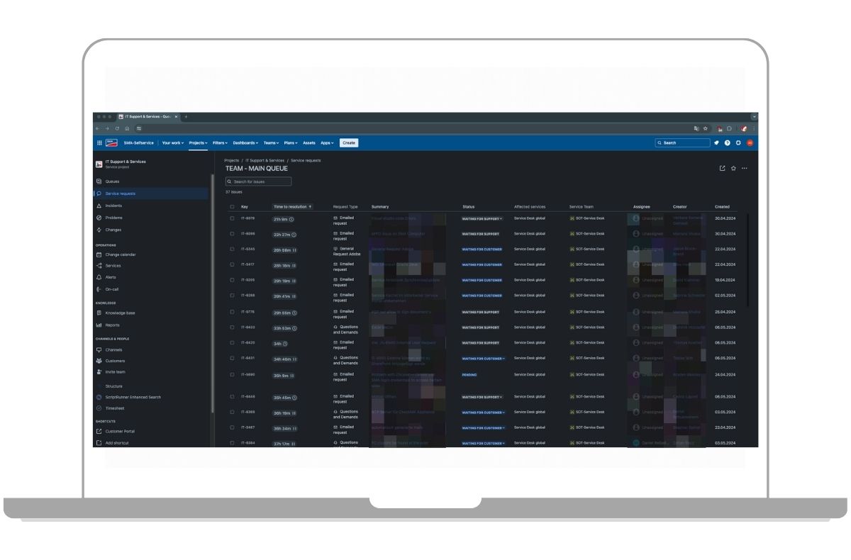 File d'attente de tickets dans Jira Service Management